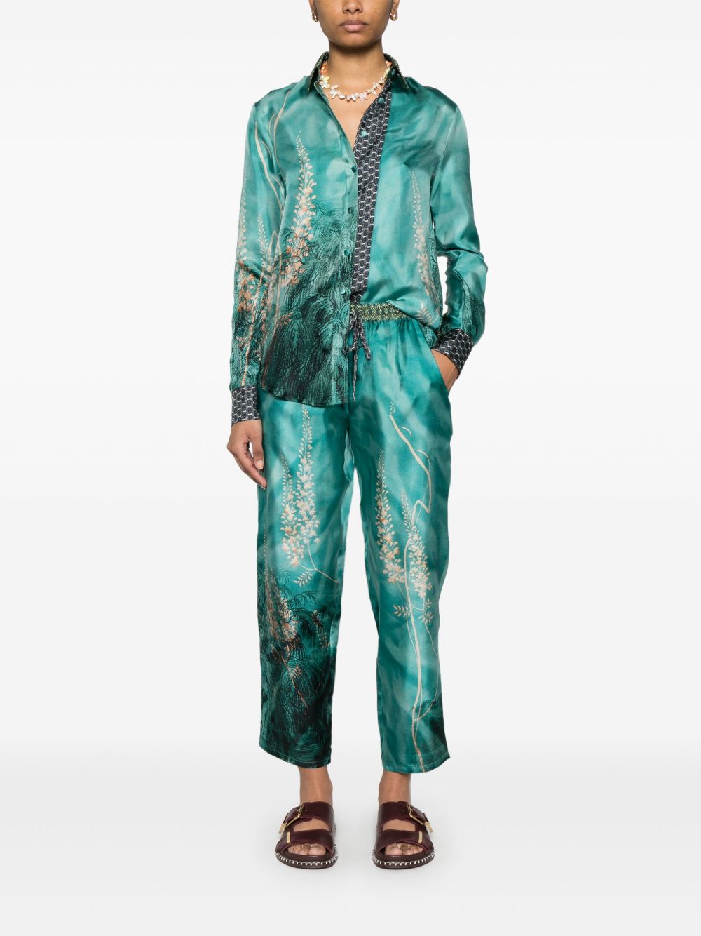 Pierre Louis Mascia Shirts Blue Silk