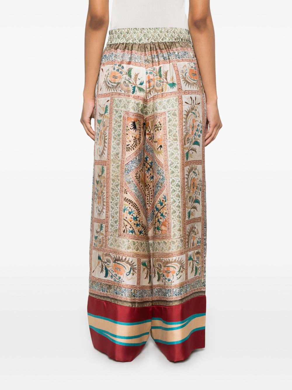 Pierre Louis Mascia Trousers Beige Silk