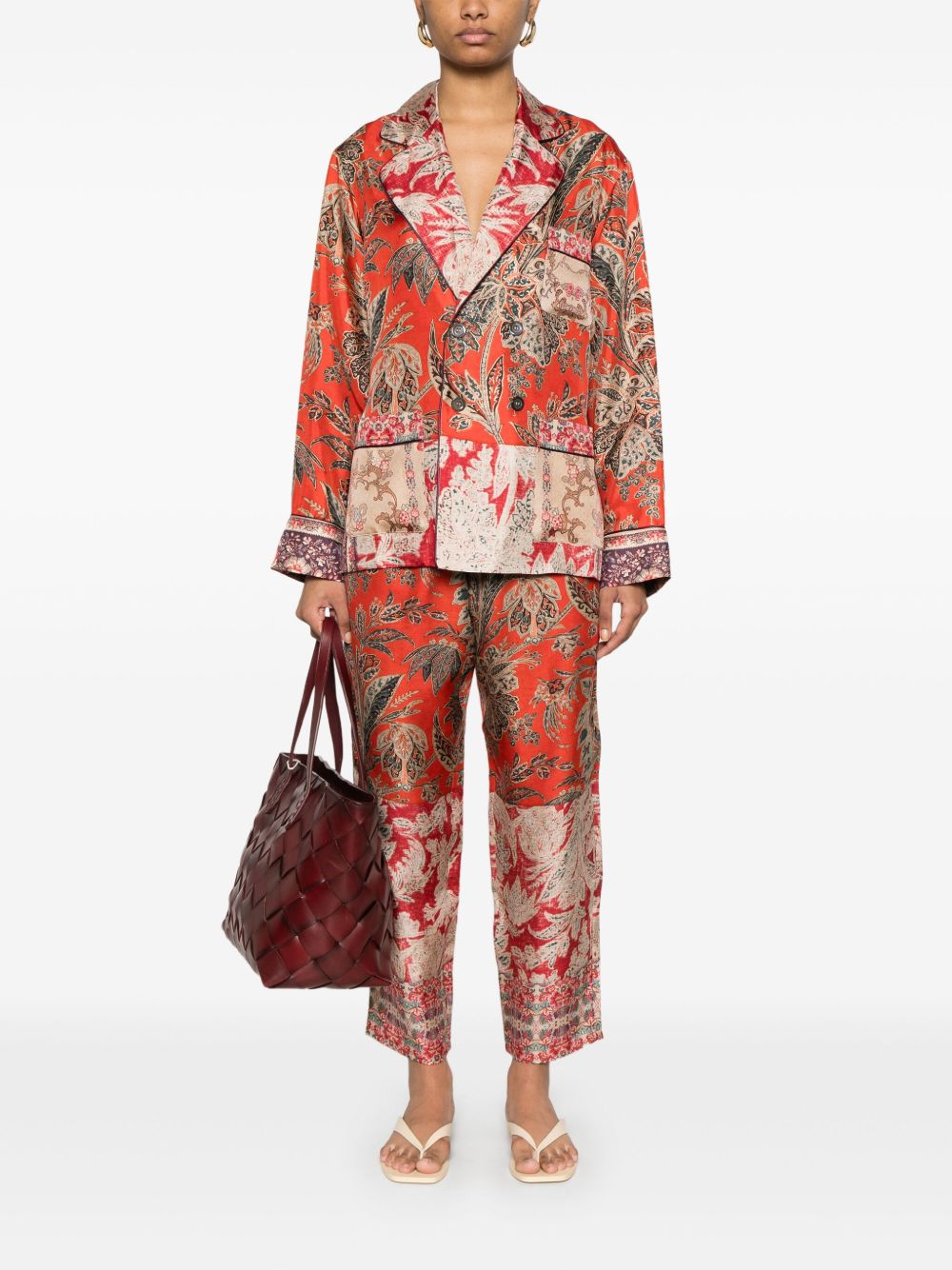 Pierre Louis Mascia Trousers Red Silk