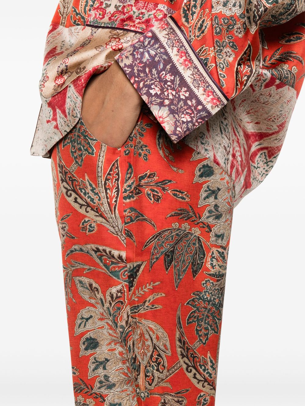 Pierre Louis Mascia Trousers Red Silk