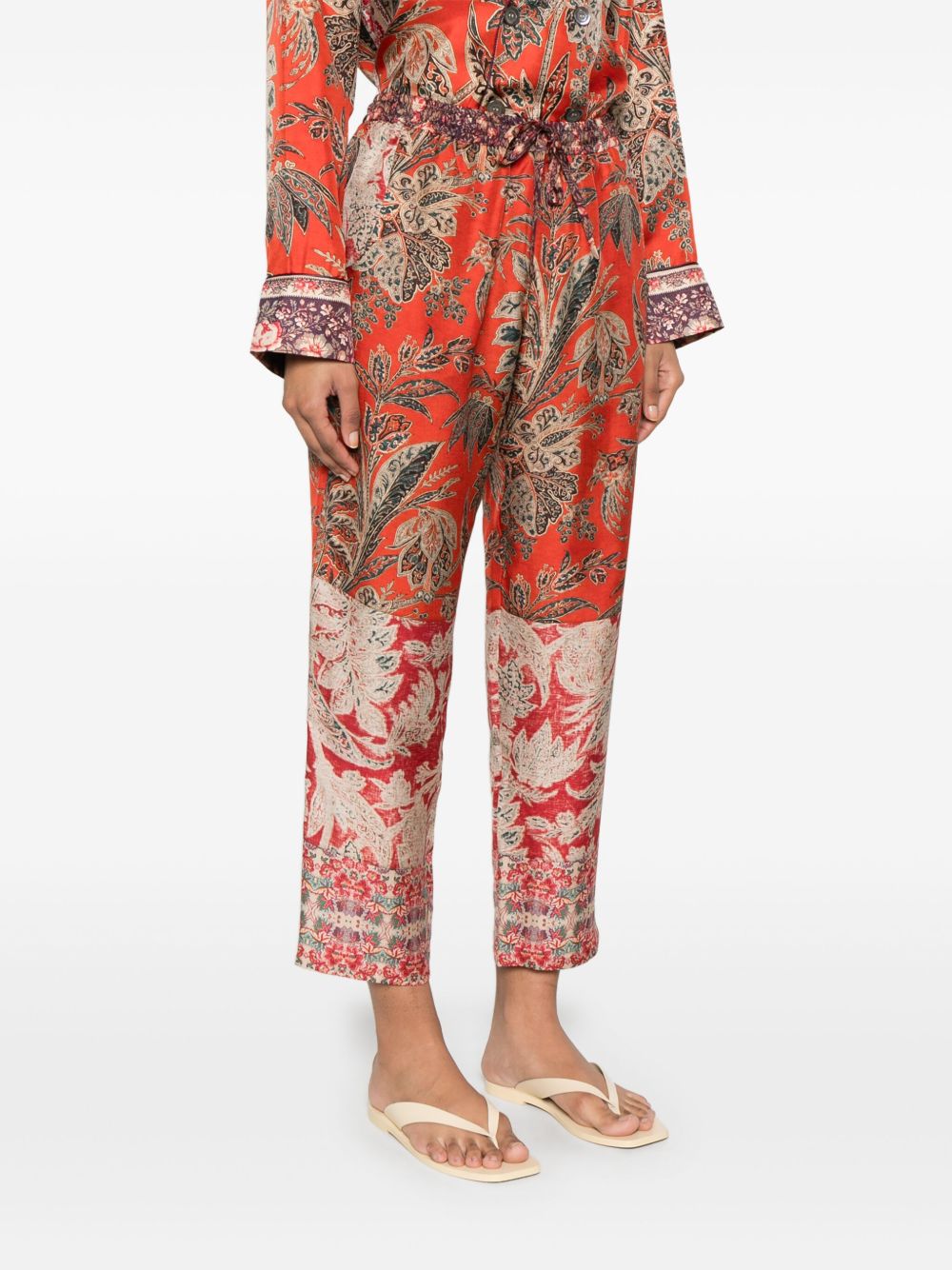 Pierre Louis Mascia Trousers Red Silk