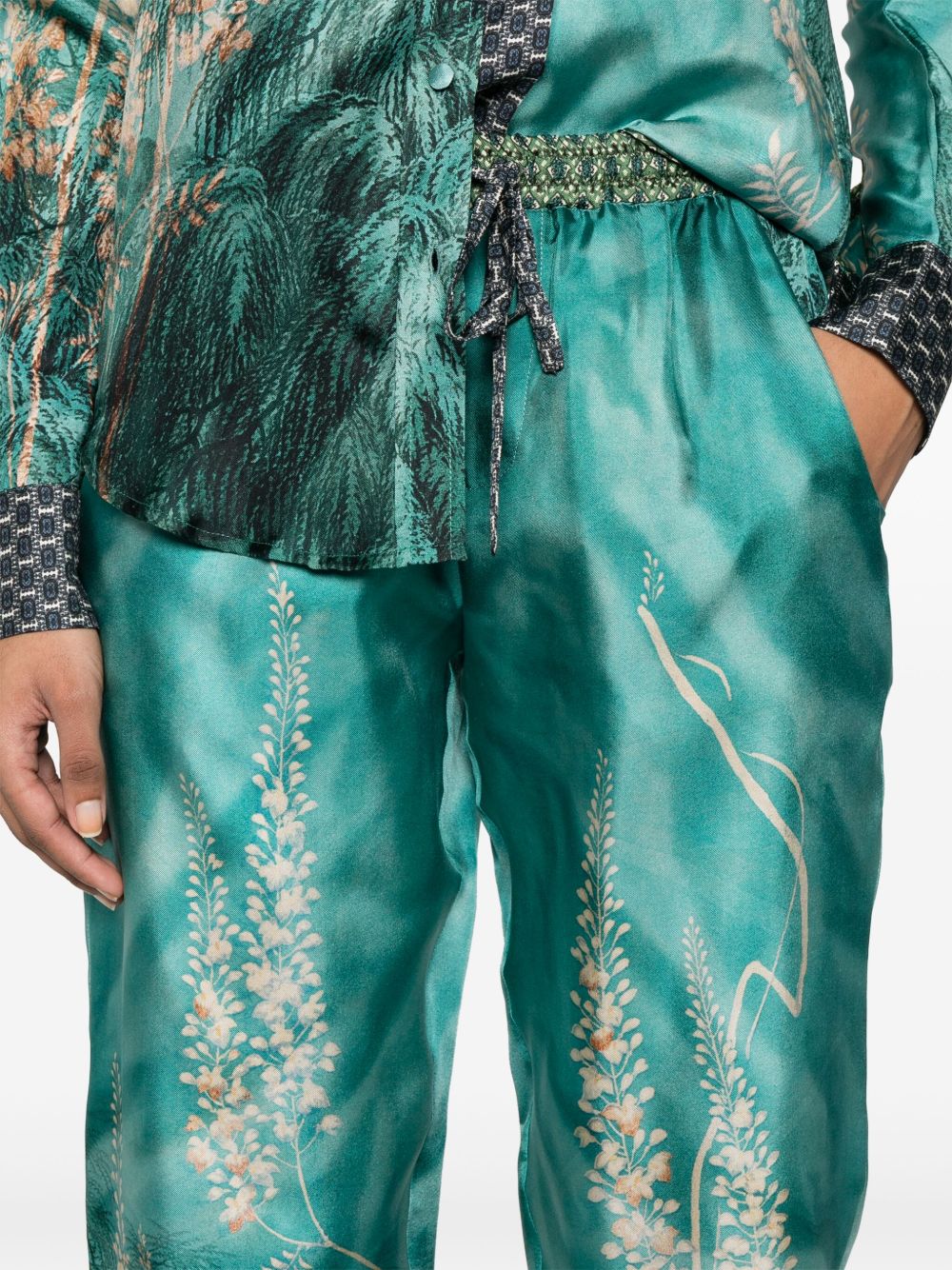 Pierre Louis Mascia Trousers Blue Silk