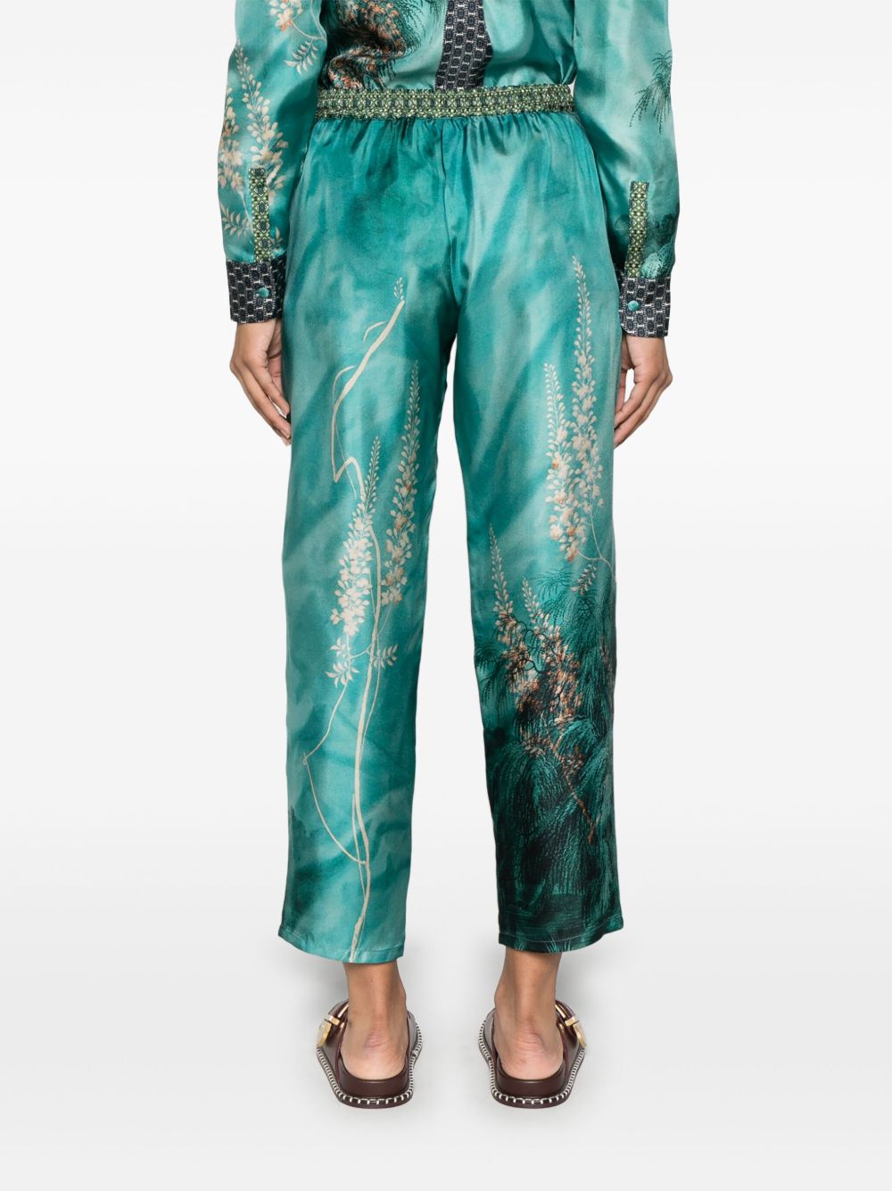 Pierre Louis Mascia Trousers Blue Silk