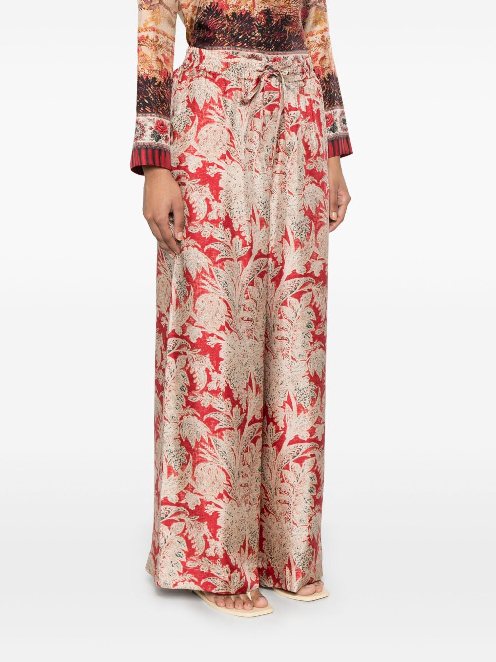 Pierre Louis Mascia Trousers Red Silk