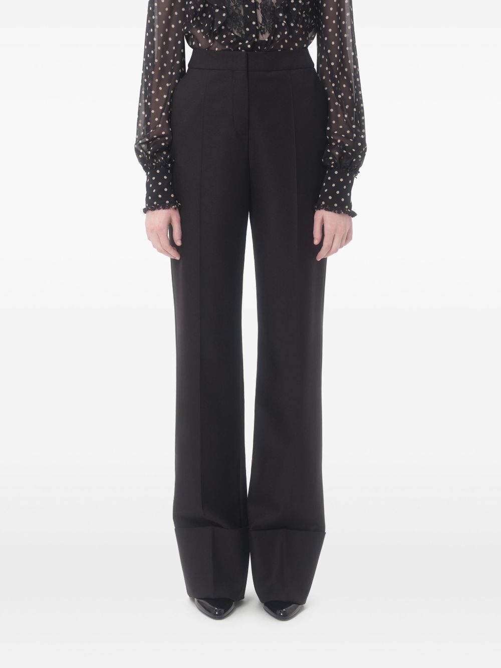Valentino Trousers Black Virgin Wool