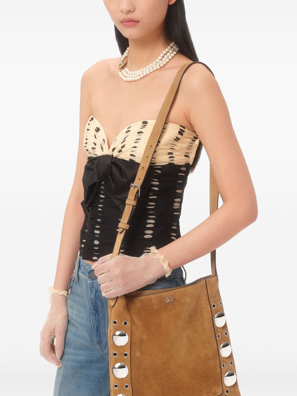 Valentino Top Black Silk