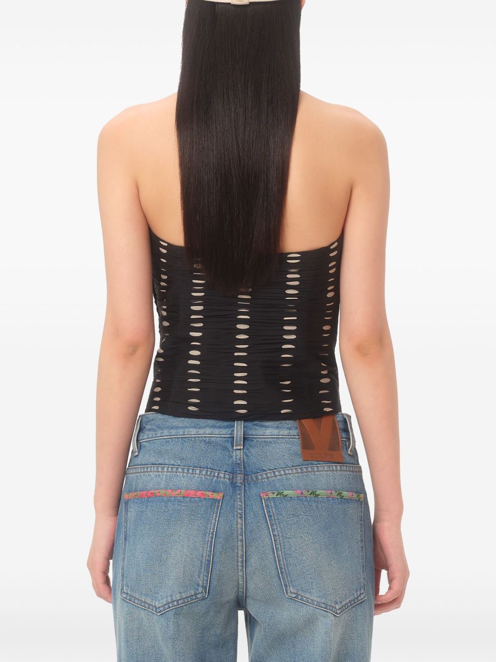 Valentino Top Black Silk