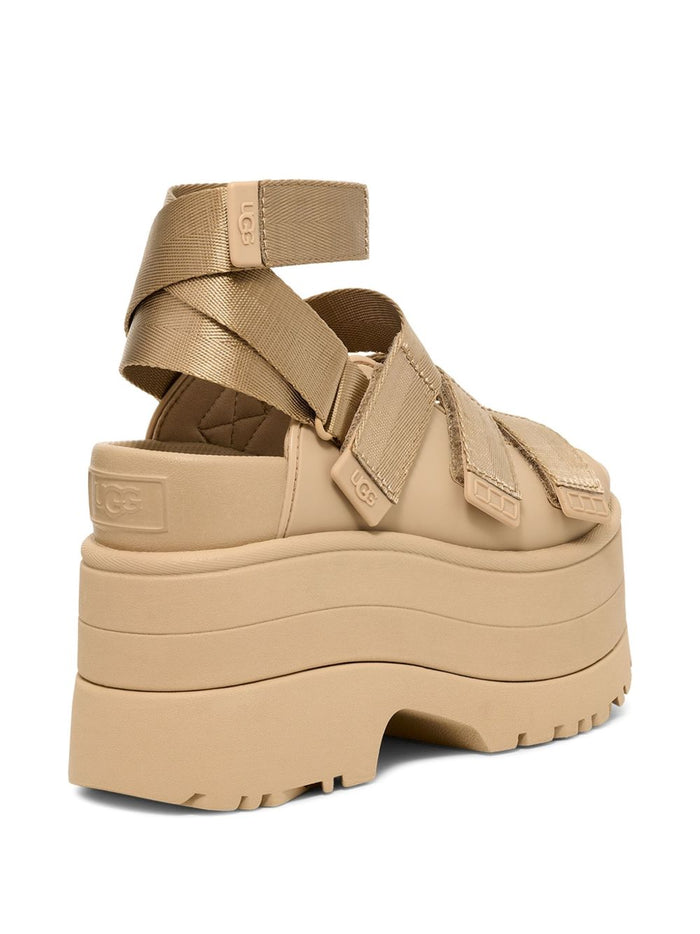 Ugg Sandals Beige Calf Leather