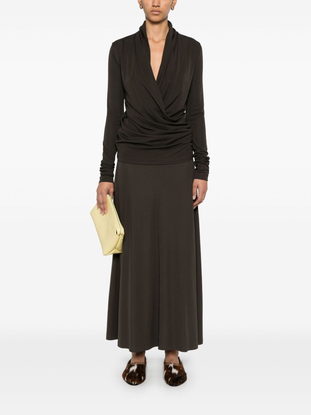 Toteme Main Skirts Brown Viscose Elastane