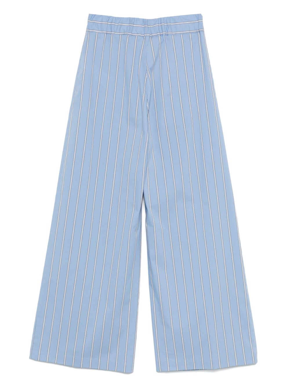 Semicouture Trousers Clear Blue Cotton Polyamide Elastane
