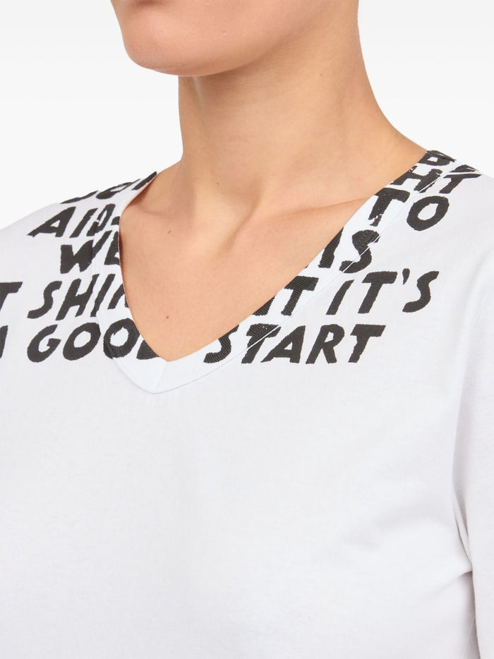 MM6 Maison Margiela T-shirts and Polos White Cotton