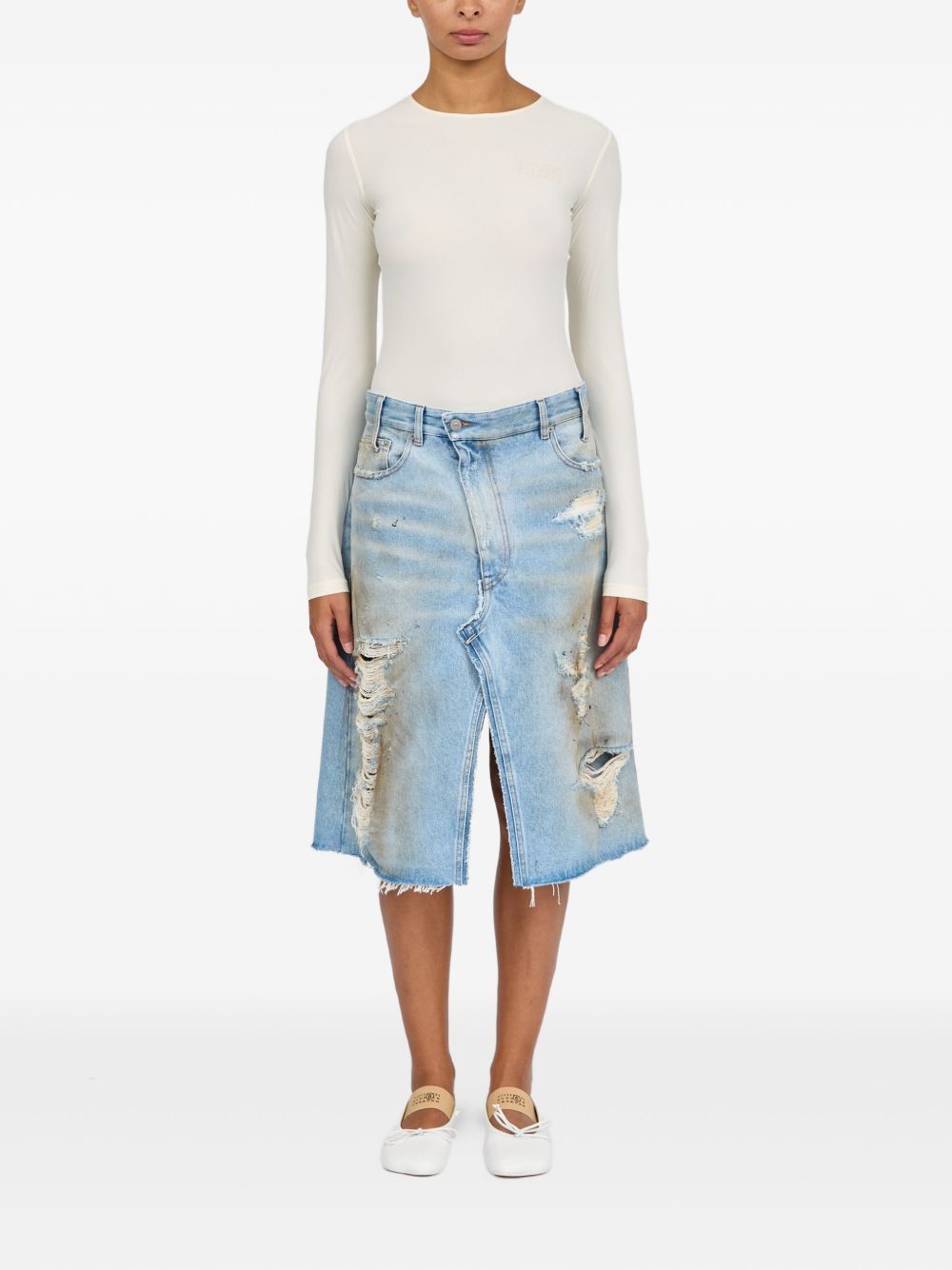 Mm6 Maison Margiela Skirts Clear Blue Cotton