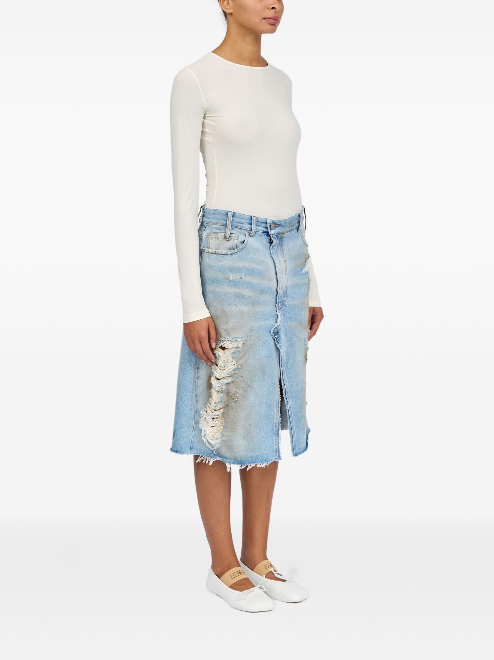 Mm6 Maison Margiela Skirts Clear Blue Cotton