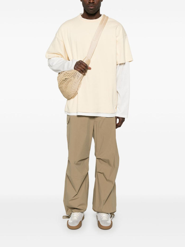 Parosh Trousers Kaki Polyamide Cotton