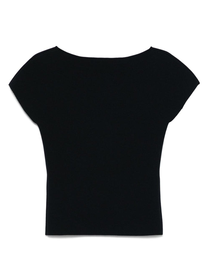 Parosh T-Shirts And Polos Blue Viscose Polyamide