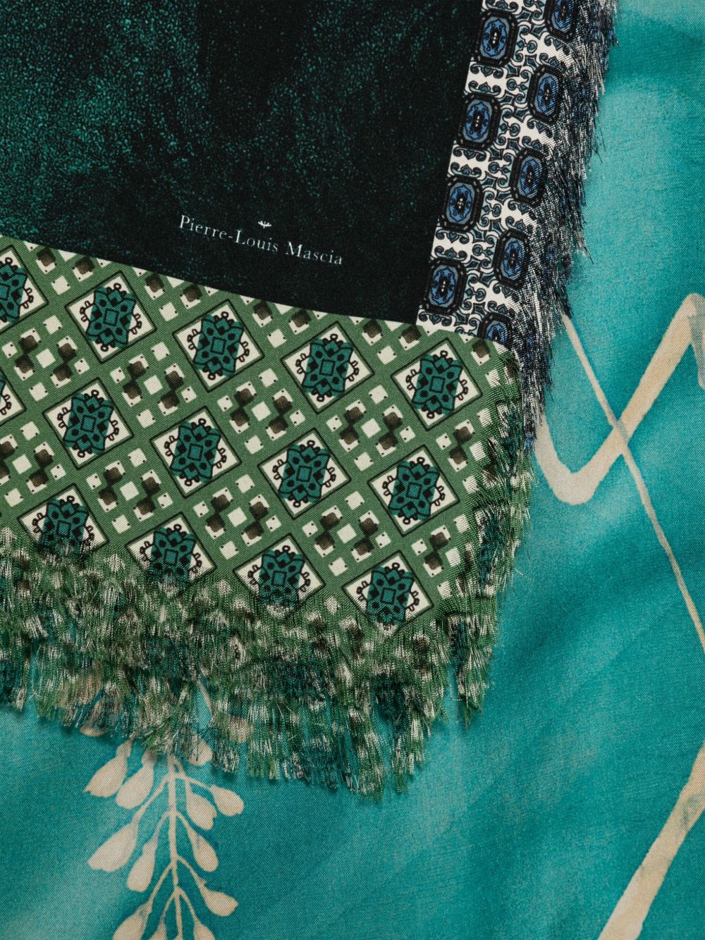 Pierre Louis Mascia Scarfs Blue Silk