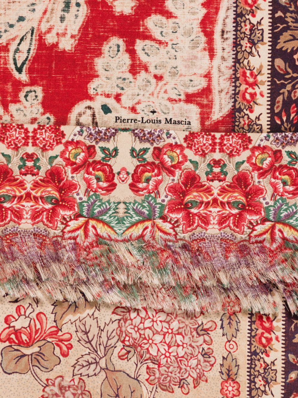 Pierre Louis Mascia Scarfs Red Silk