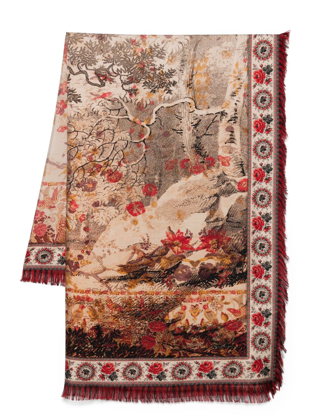 Pierre Louis Mascia Scarfs Brown Silk