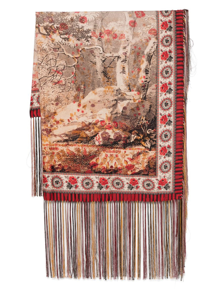 Pierre Louis Mascia Scarfs Brown Silk