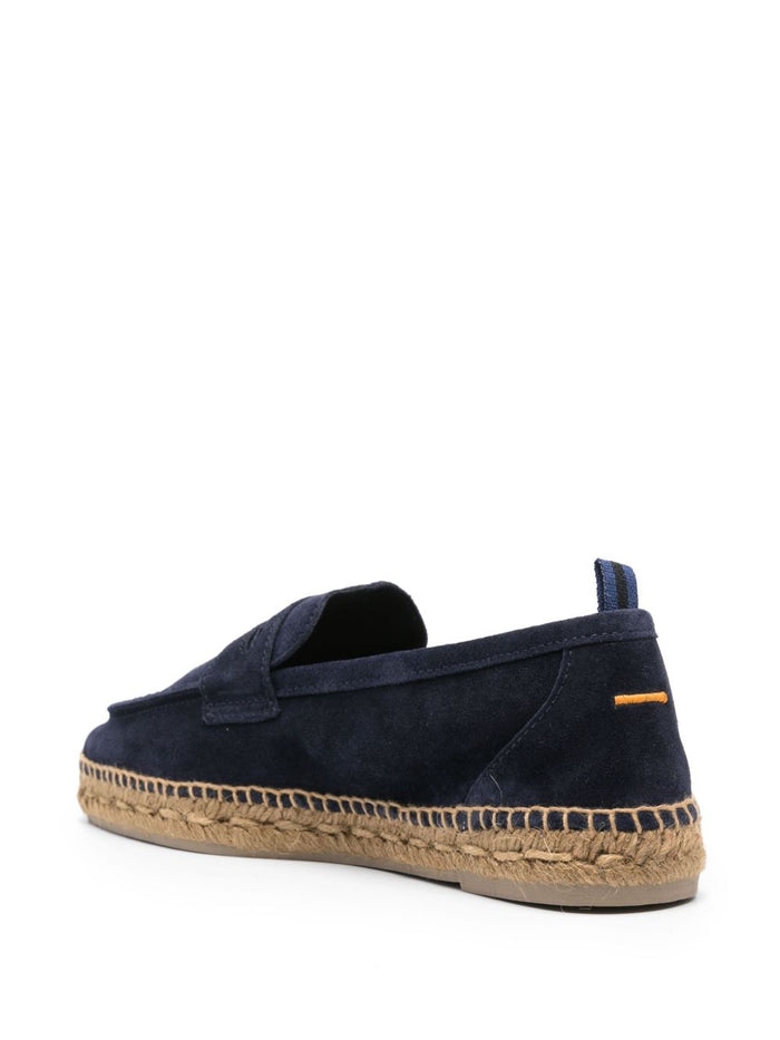 Castaner Flat Shoes Blue Suede
