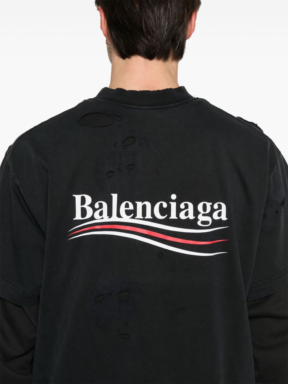 Balenciaga T-Shirts And Polos Black Cotton