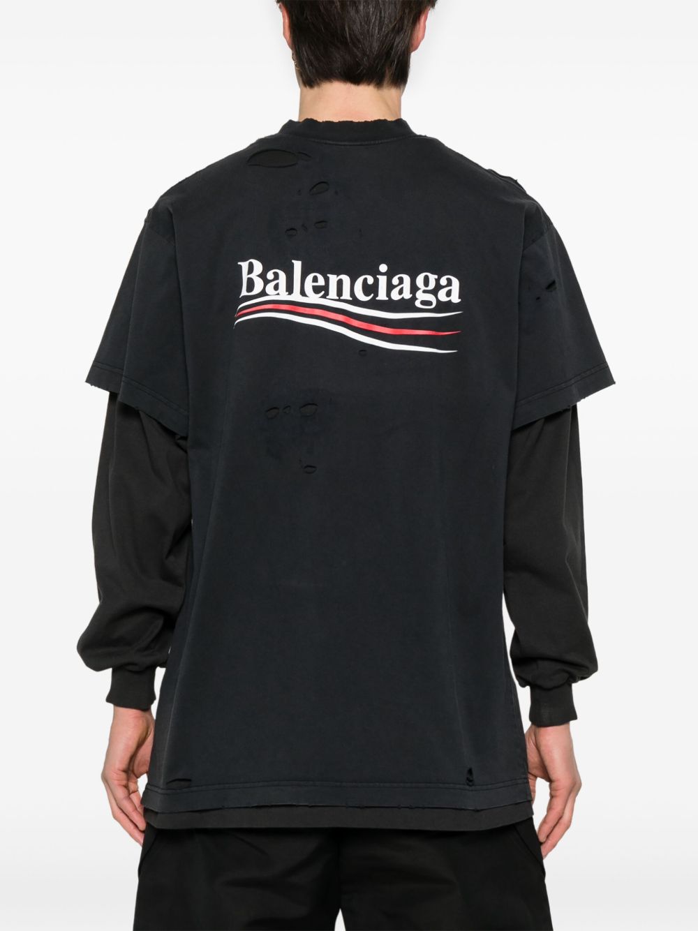 Balenciaga T-Shirts And Polos Black Cotton