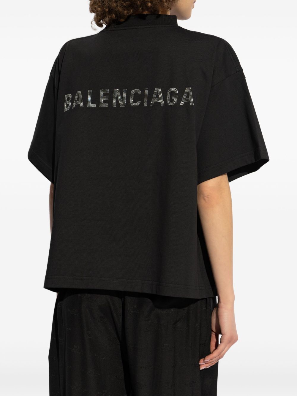Balenciaga T-Shirts And Polos Black Cotton