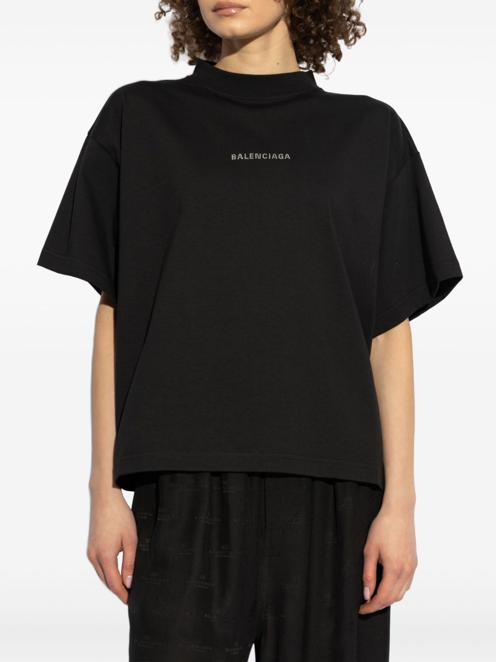 Balenciaga T-Shirts And Polos Black Cotton