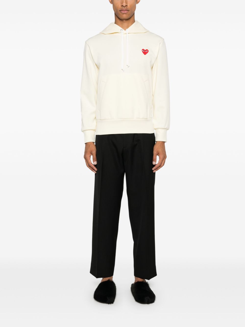 Comme Des Garcons Sweaters White Synthetic->polyester100.0 %