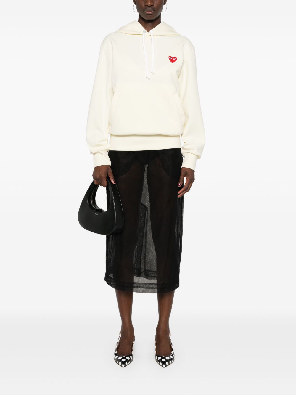 Comme Des Garcons Sweaters White Synthetic->polyester100.0 %