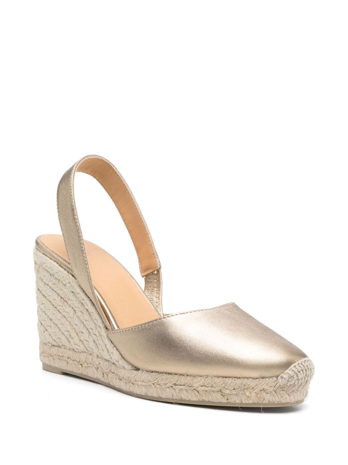 Castaner Flat Shoes Golden Leather