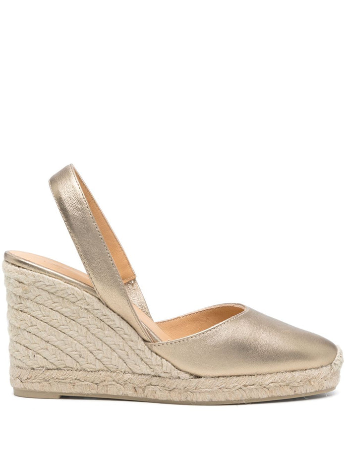 Castaner Flat Shoes Golden Leather