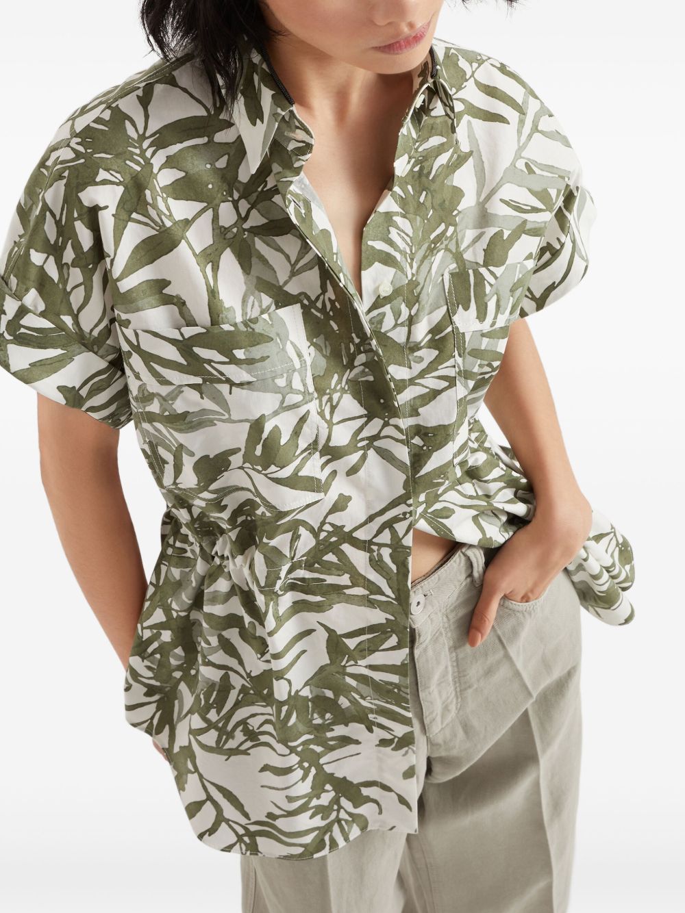 Brunello Cucinelli Shirts Bianco Cotton