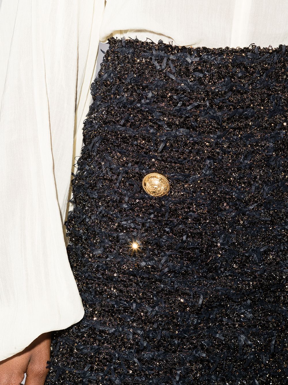 Balmain Skirts Black Polyamide
