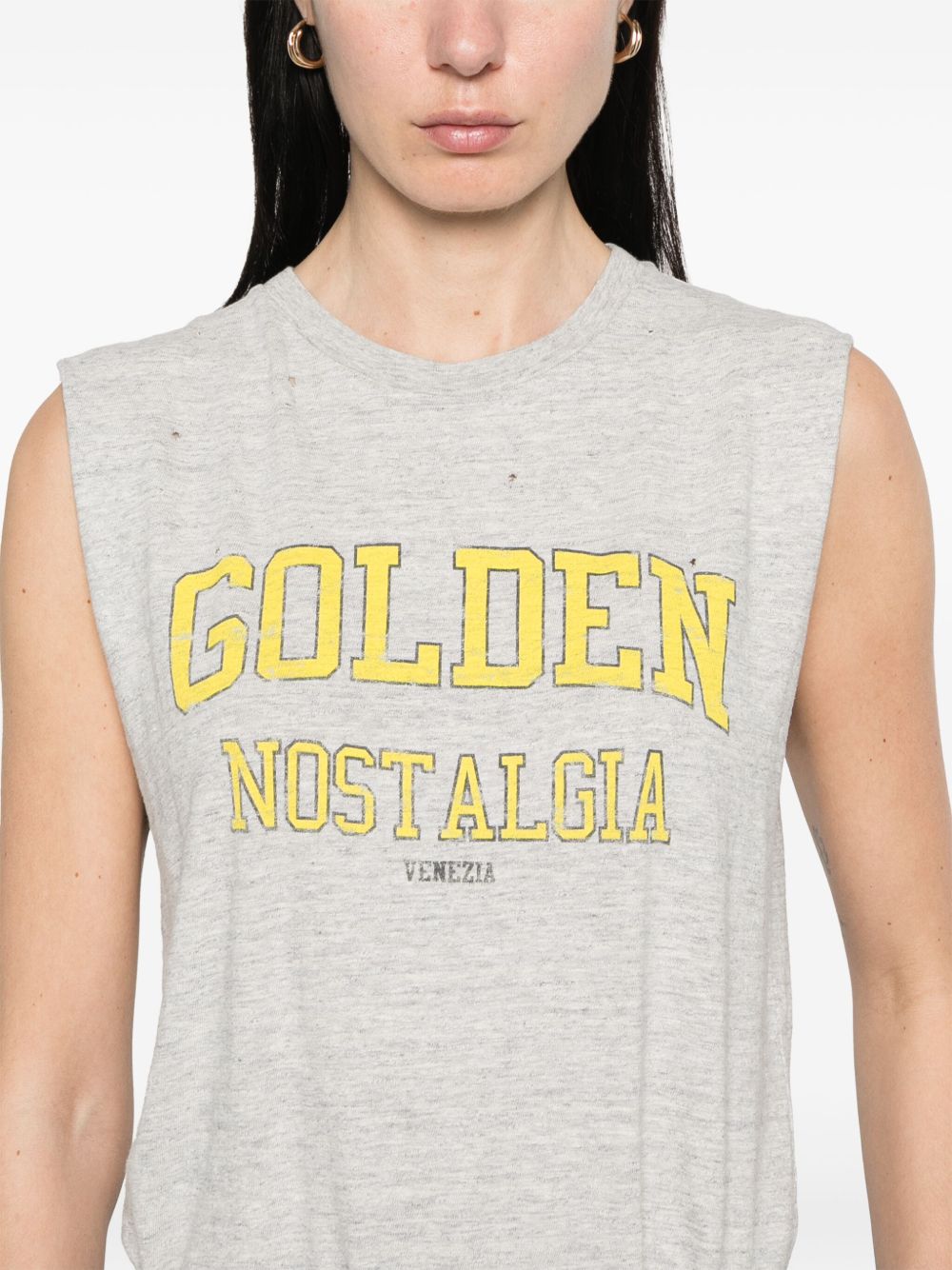 Golden Goose Top Grey Cotton