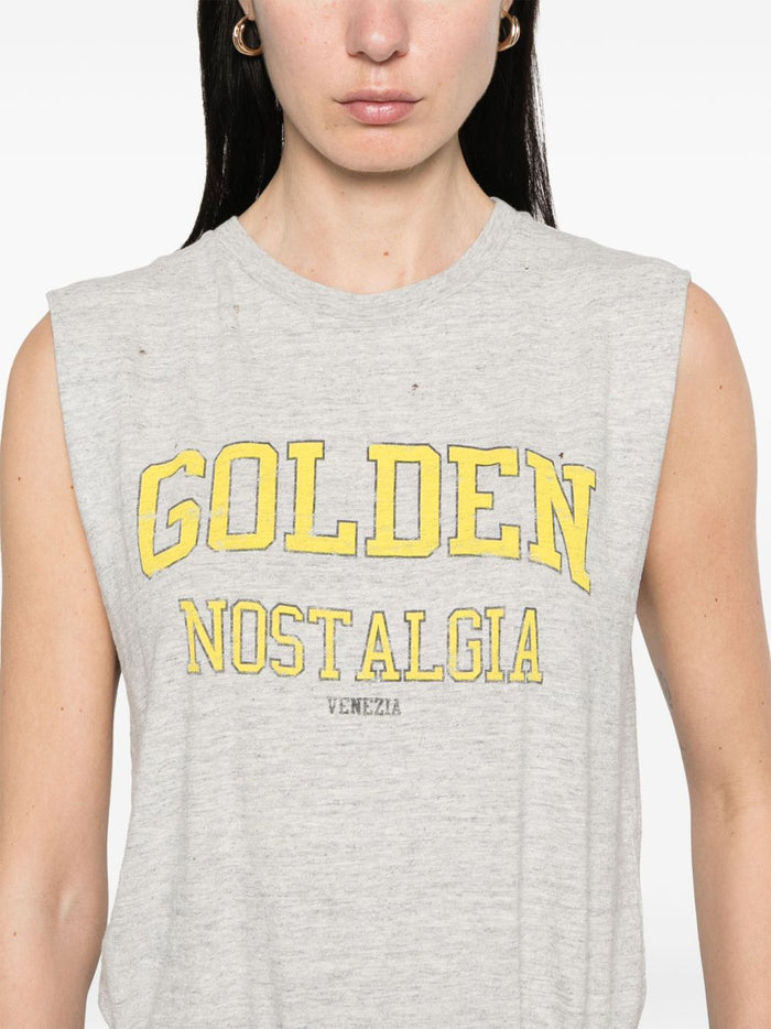 Golden Goose Top Grey Cotton