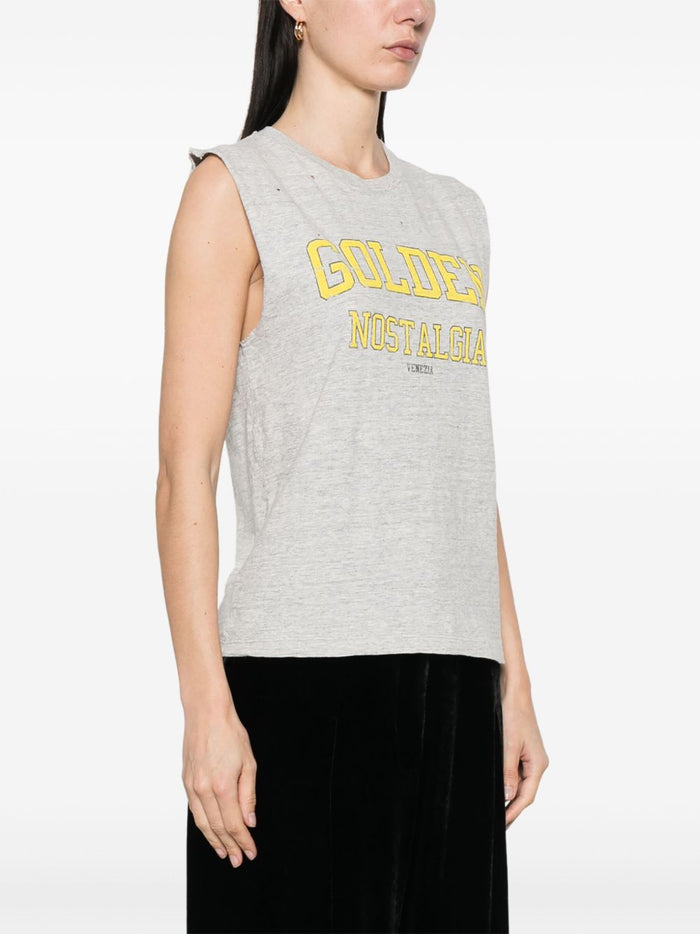 Golden Goose Top Grey Cotton