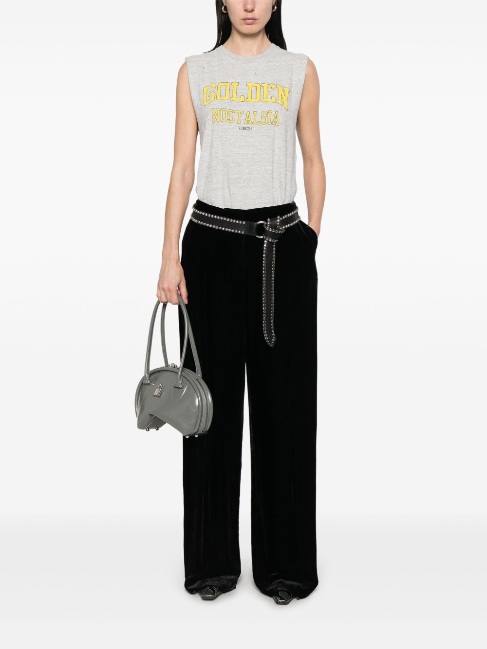 Golden Goose Top Grey Cotton