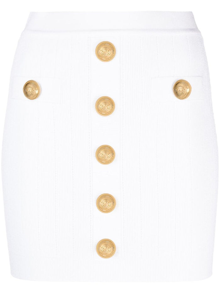Balmain Skirts White Viscose
