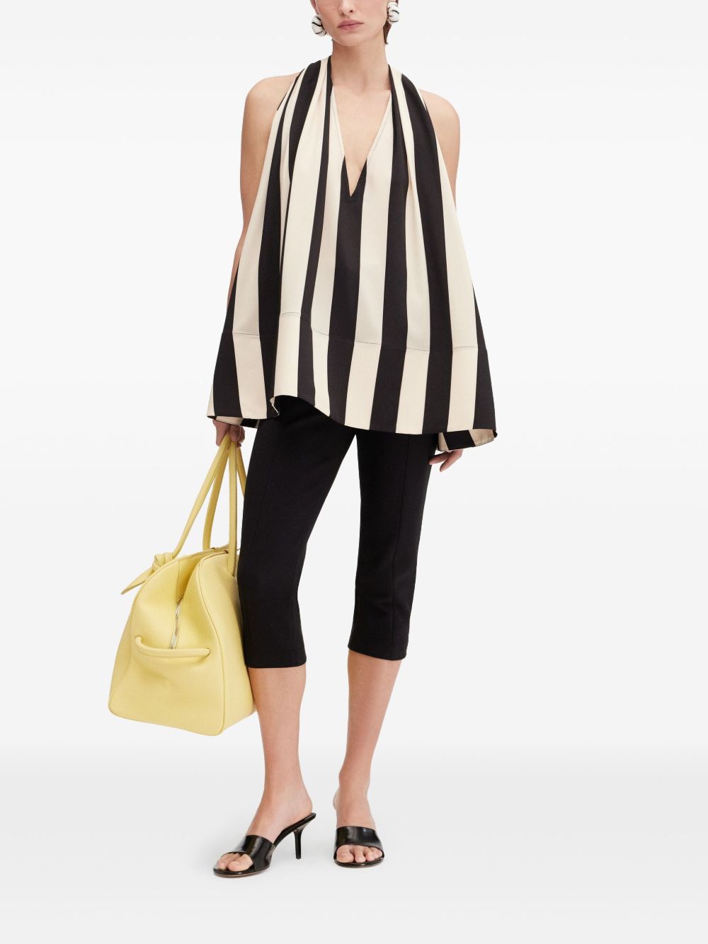 Jacquemus Top Black Polyester Elastane