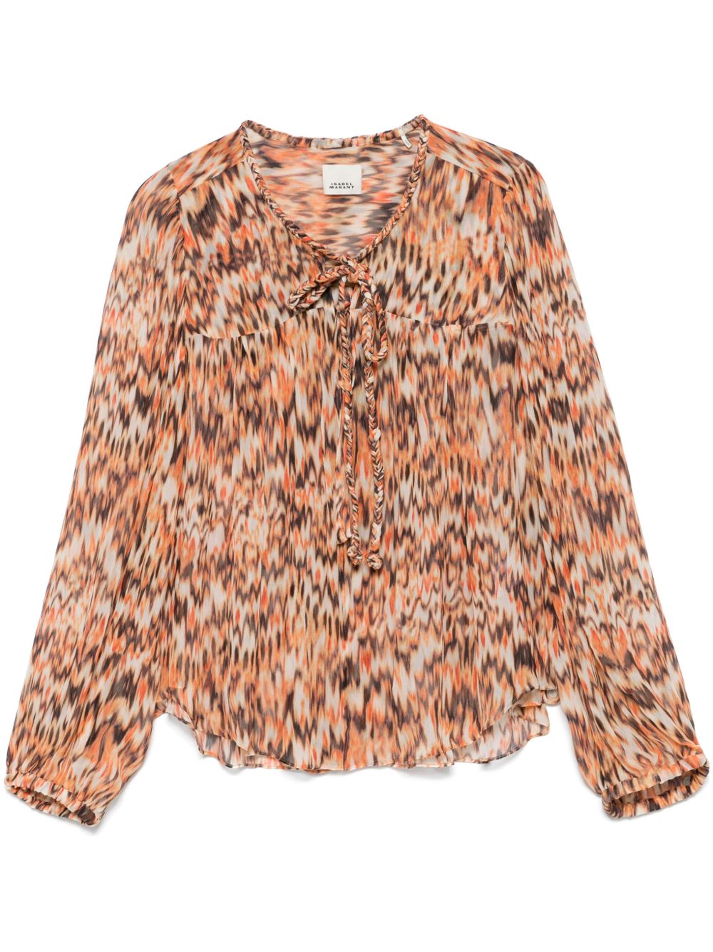 Isabel Marant Top Orange Silk