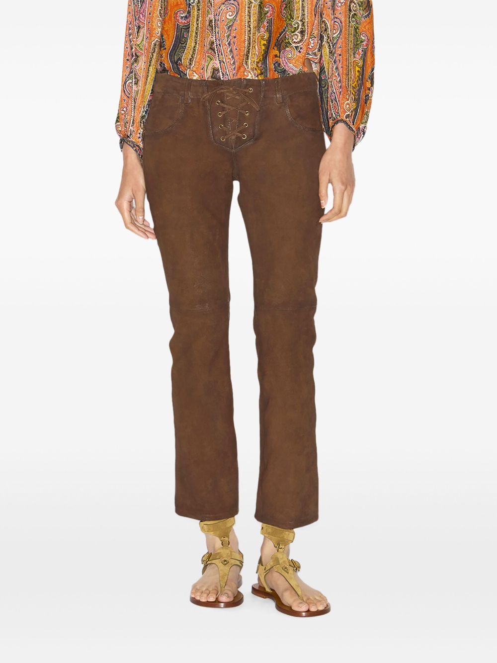 Isabel Marant Trousers Brown Lining: Cotton