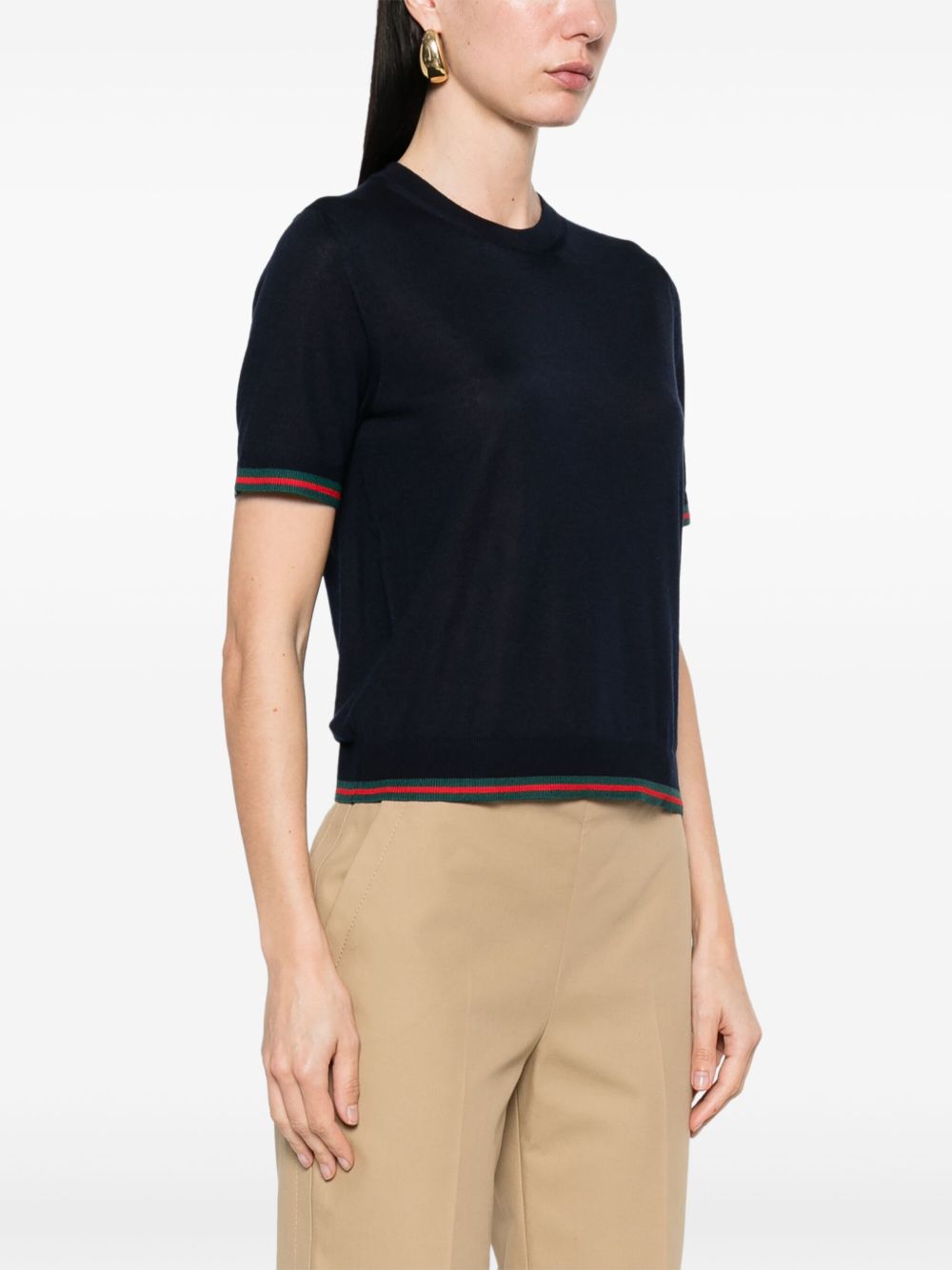 Gucci Top Blue Cashmere