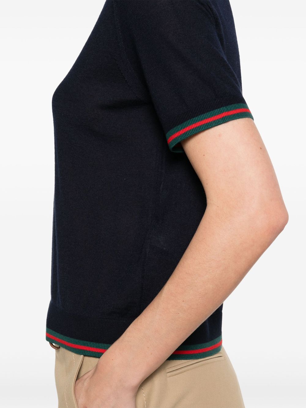 Gucci Top Blue Cashmere