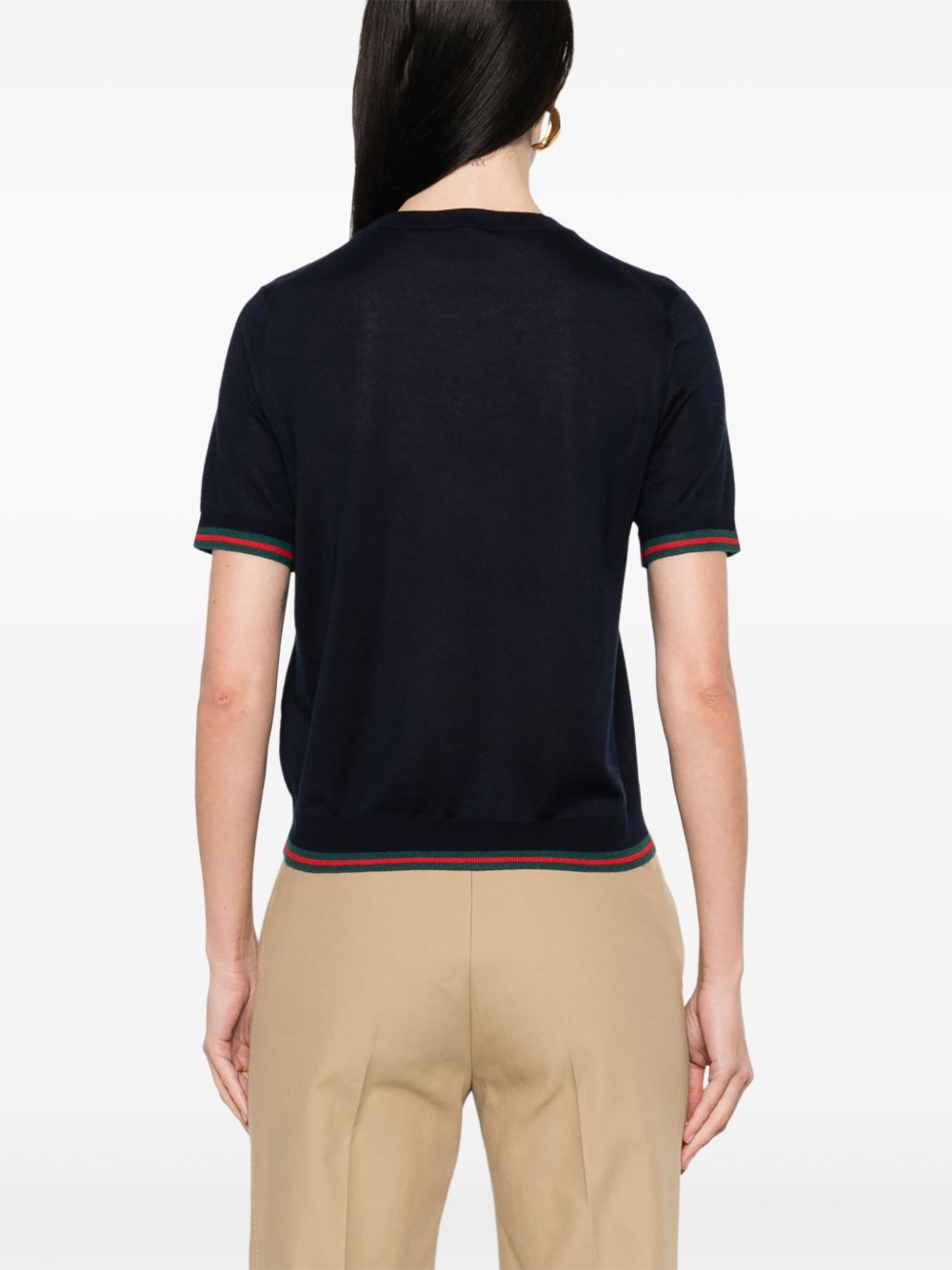 Gucci Top Blue Cashmere