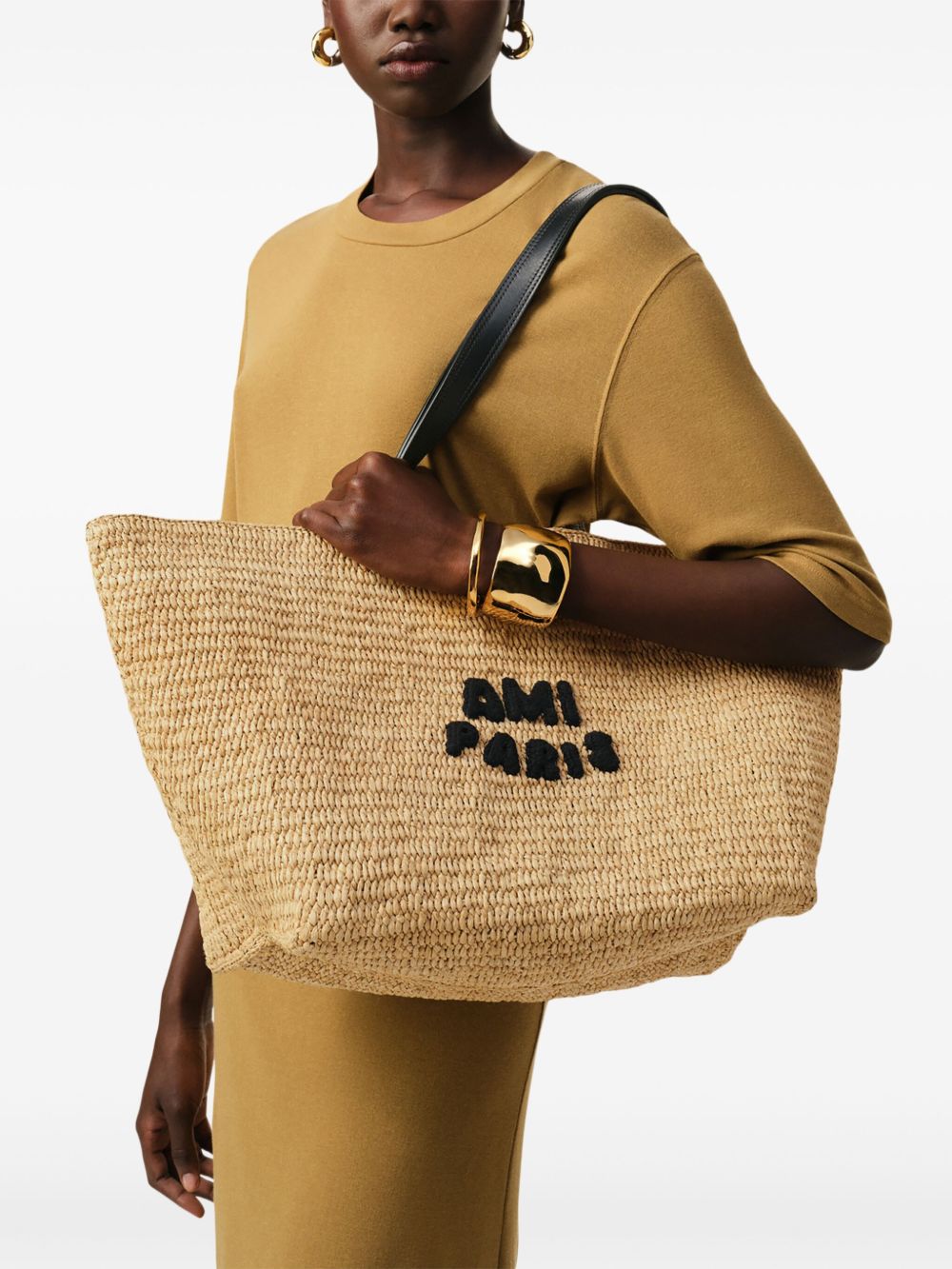 Ami Paris Bags Beige Raffia