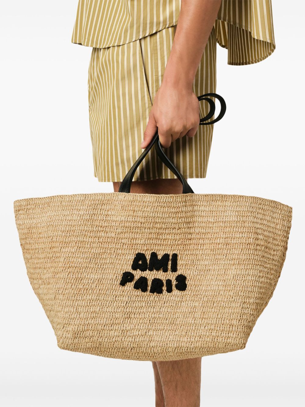 Ami Paris Bags Beige Raffia