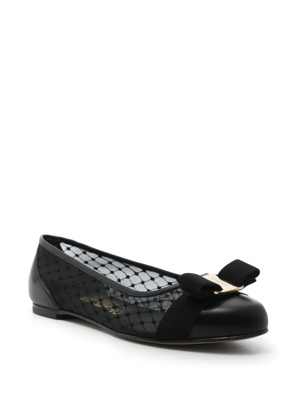 Ferragamo Flat Shoes Black Outer: Fabric