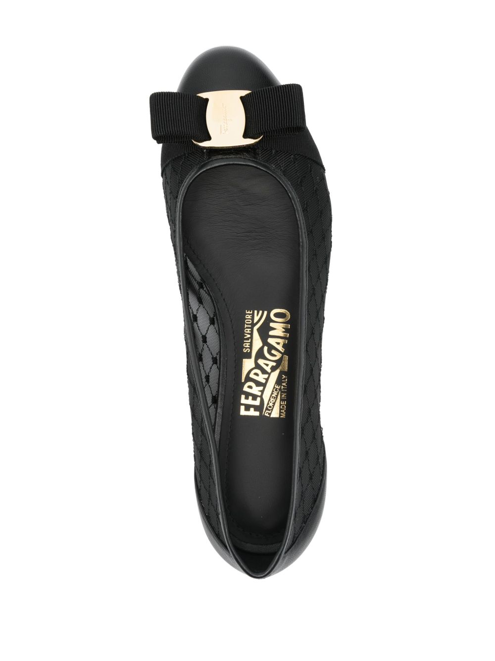 Ferragamo Flat Shoes Black Outer: Fabric