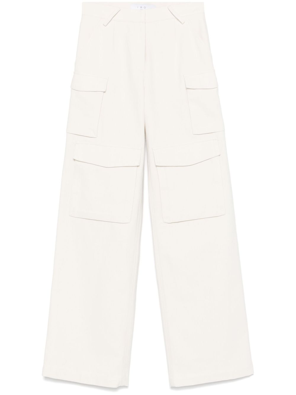 Iro Trousers Beige Cotton Lyocell